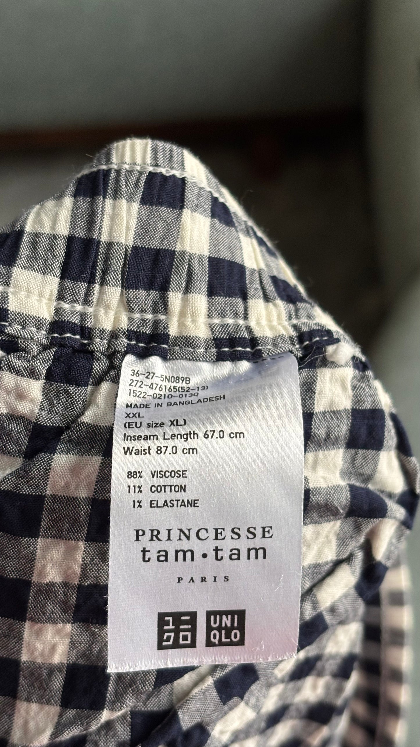 Uniqlo Women’s Gingham Pants (Size XXL)