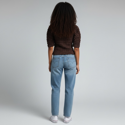 K.F.S Women's Popcorn Knit Top (Size L)