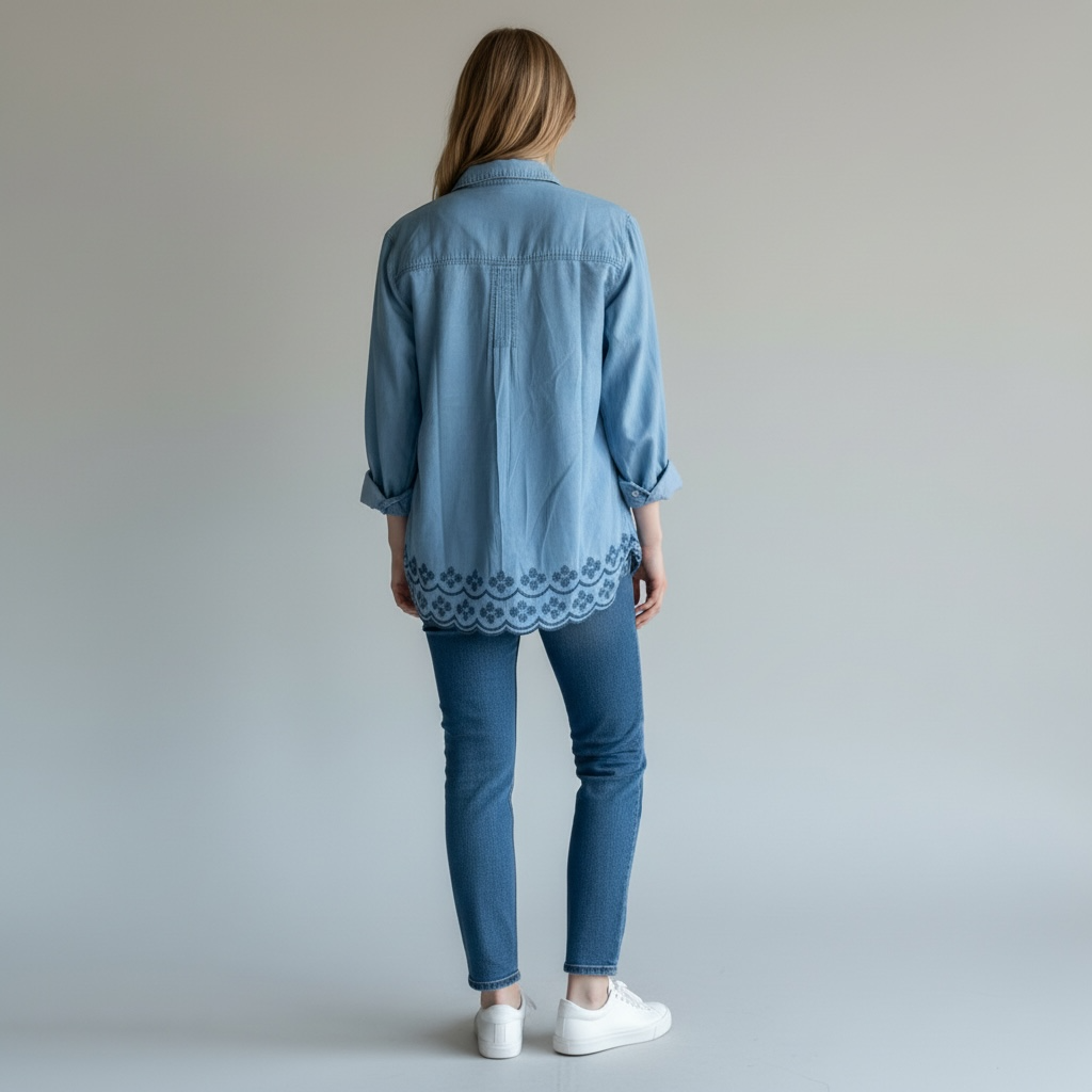 Forever 21 Women’s Embroidered Top (Size S)