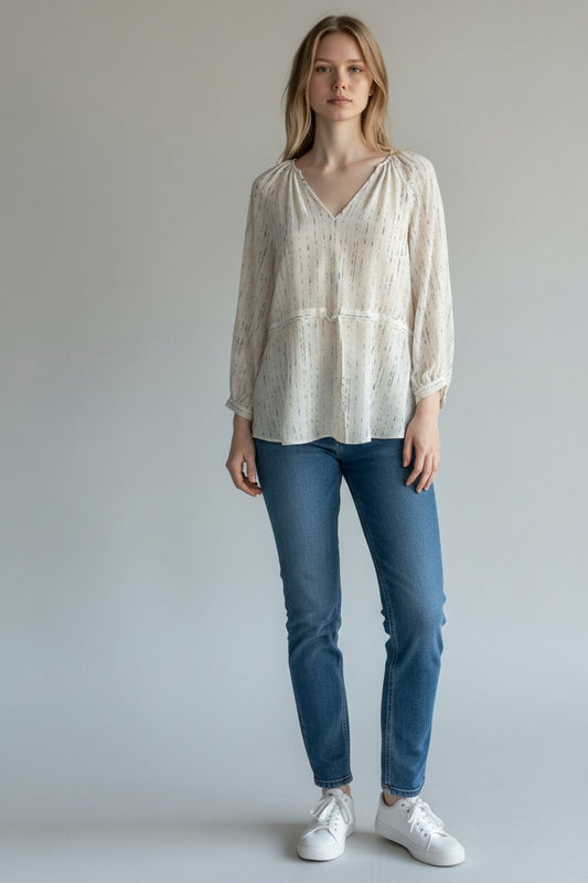 Primark Women’s V-Neck Peplum Top (Size M/L)