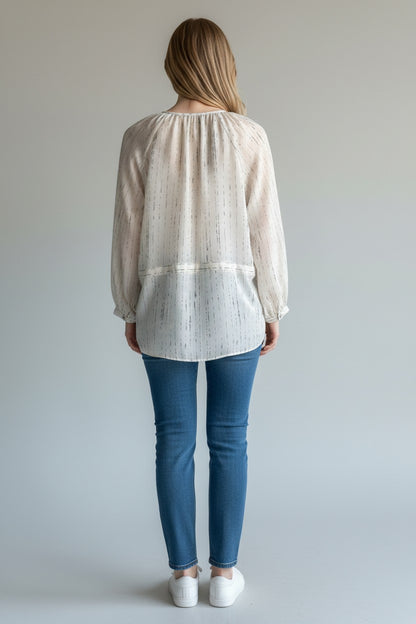 Primark Women’s V-Neck Peplum Top (Size M/L)