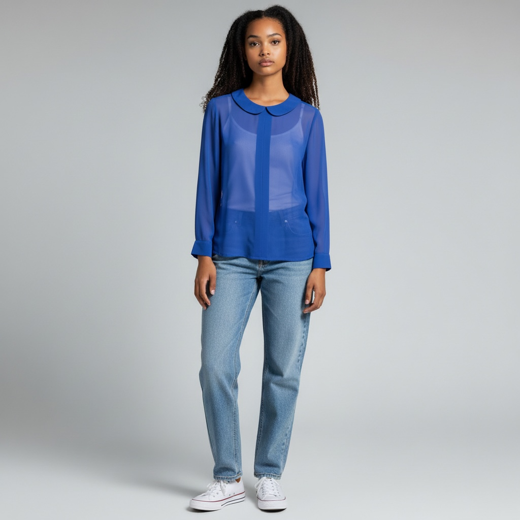 AND Women's Peter Pan Collar Top (Size M)