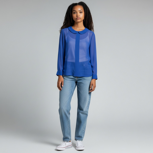 AND Women's Peter Pan Collar Top (Size M)