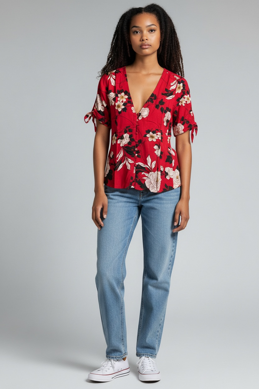 Springfield Women's Floral Top (Size M)