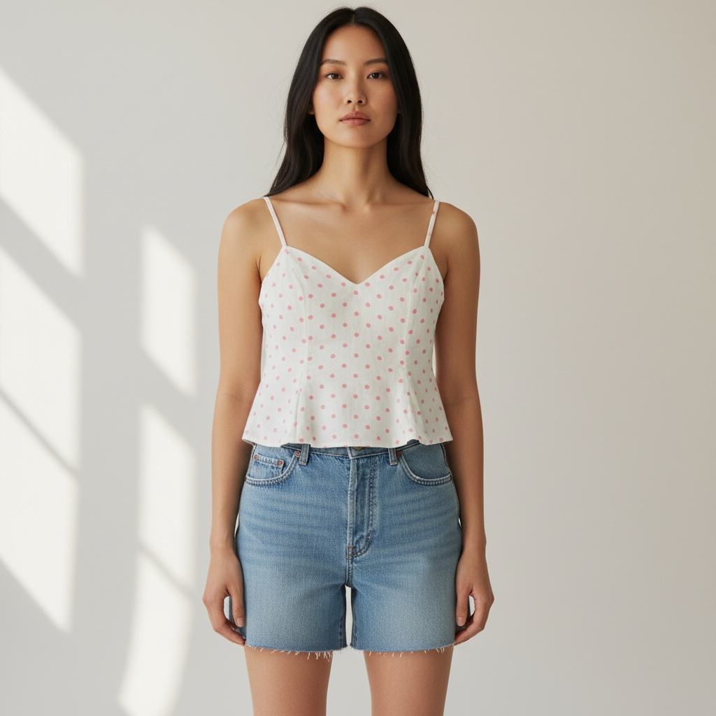 Zara Women's Polka Dot Top (Size S)