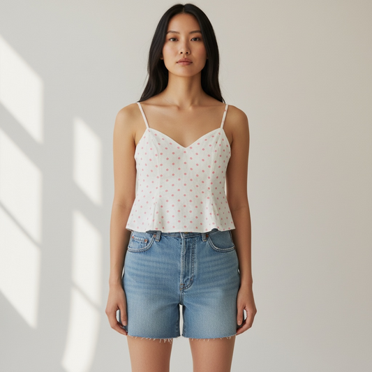 Zara Women's Polka Dot Top (Size S)