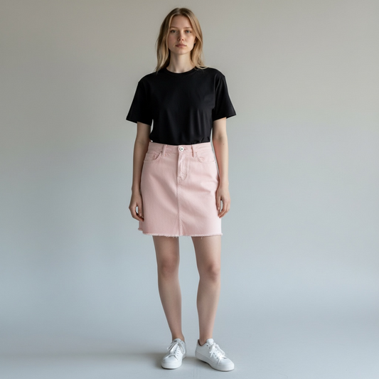 JEN7 Women's Pinteresty Denim Skirt (Size S)