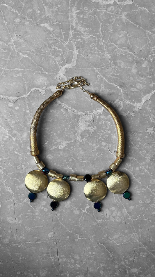 Vintage Gold Statement Necklace