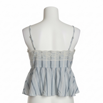 Zara Women's Striped Lacy Cami Top (Size M)