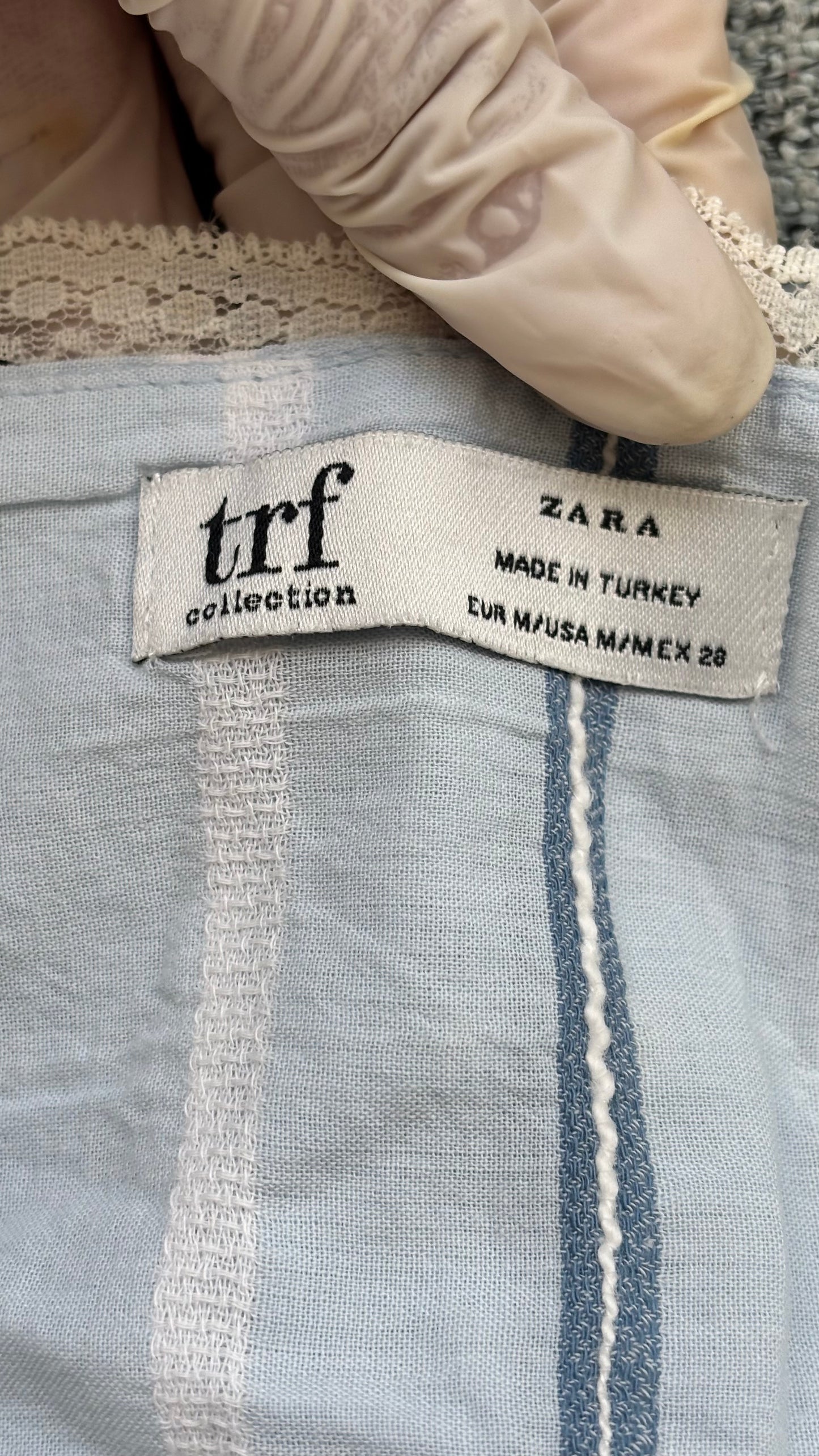 Zara Women's Striped Lacy Cami Top (Size M)