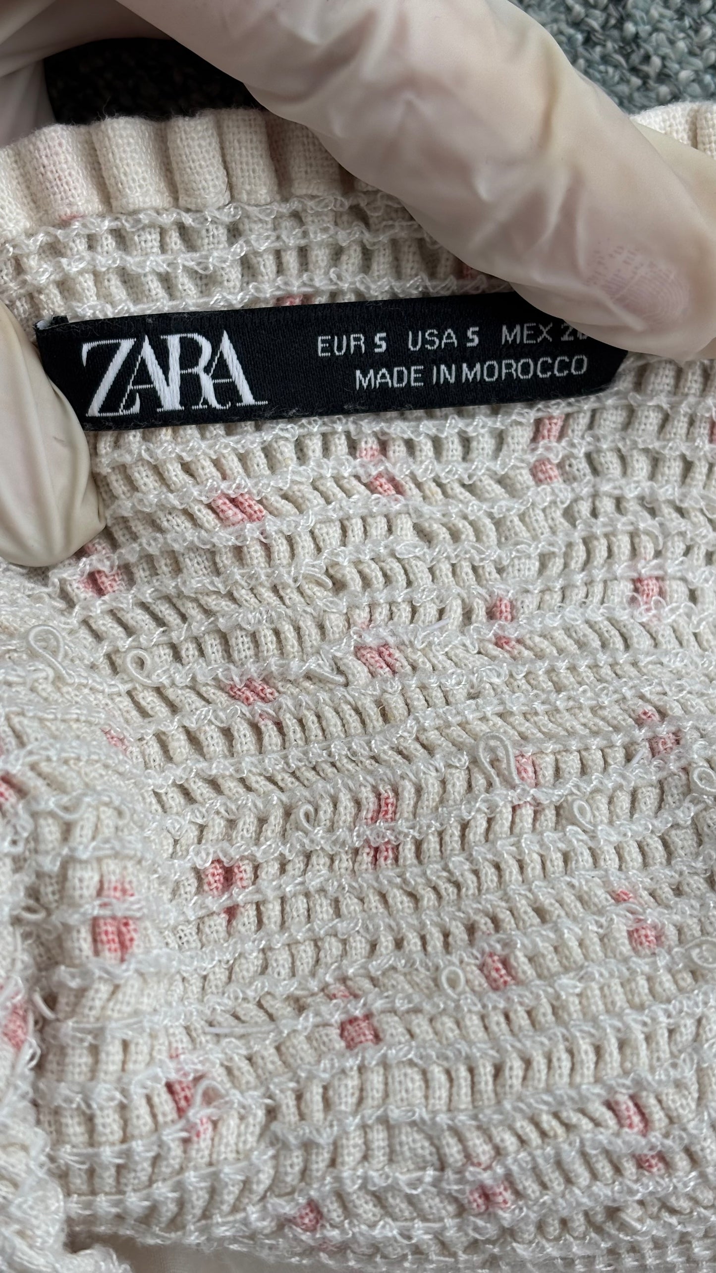 Zara Women's Polka Dot Top (Size S)