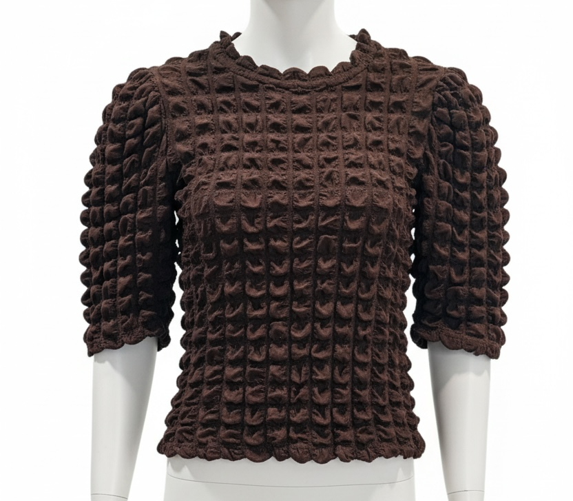 K.F.S Women's Popcorn Knit Top (Size L)