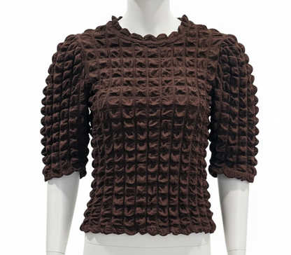 K.F.S Women's Popcorn Knit Top (Size L)