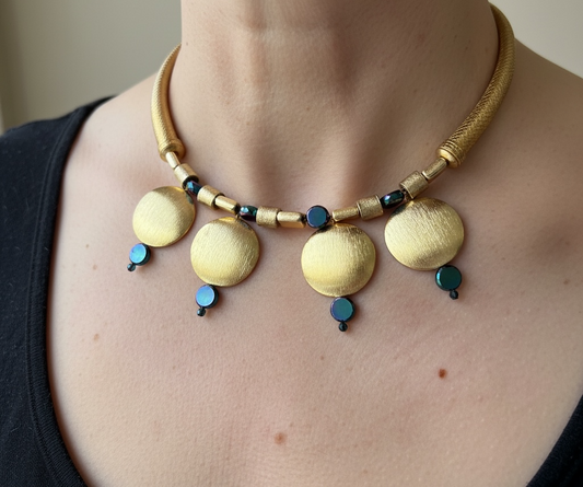 Vintage Gold Statement Necklace
