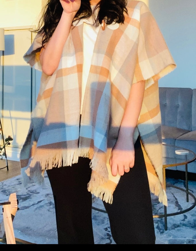 Women's Vintage Wrap Poncho (Size One size)