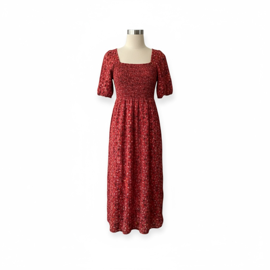 Women's Feminine Midi Dress (Size S)