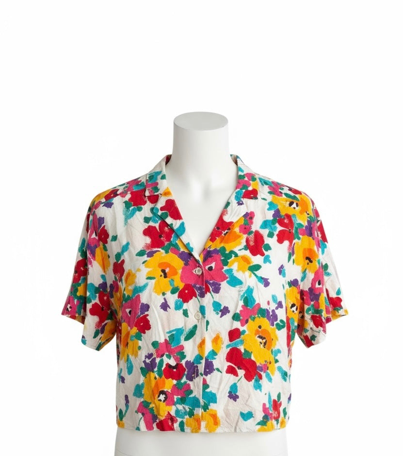 ZARA Women's Flirty Floral Top (Size M)