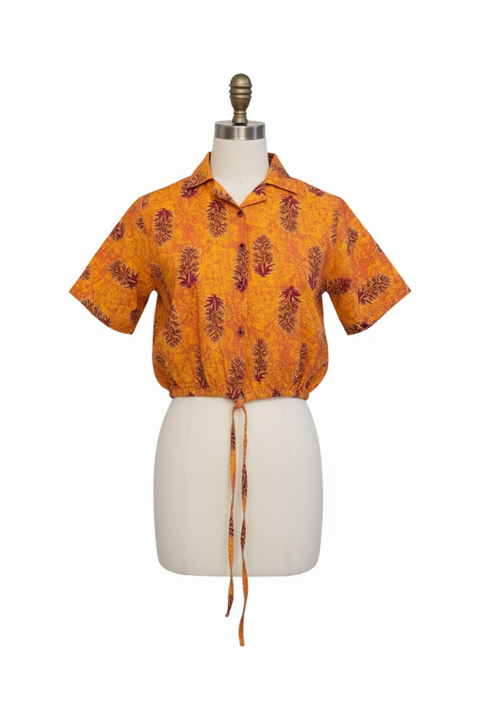 Women's Desi Style Crop Shirt (Size S/M)