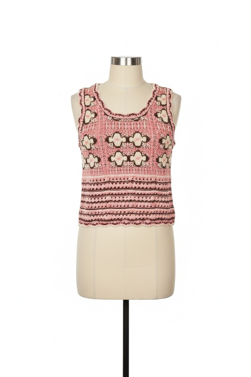 MONKL Women's Pinteresty Crochet Top (Size XS)