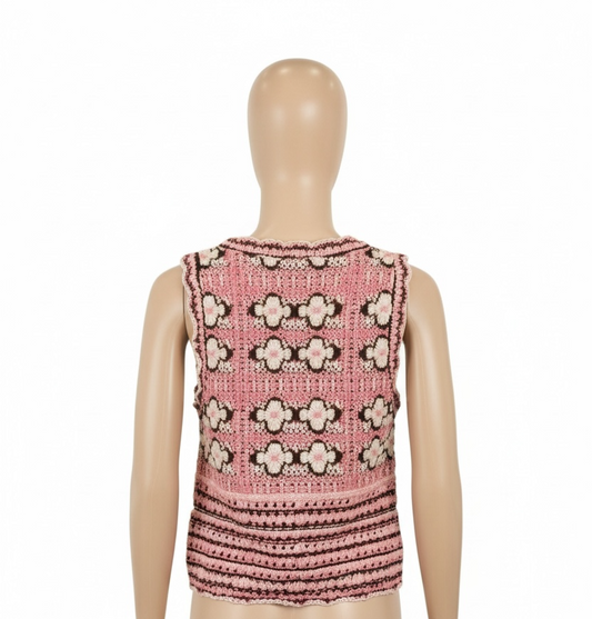 MONKL Women's Pinteresty Crochet Top (Size XS)